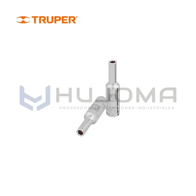 Dado largo hexagonal 4 mm cuadro 1/4" Truper 100968