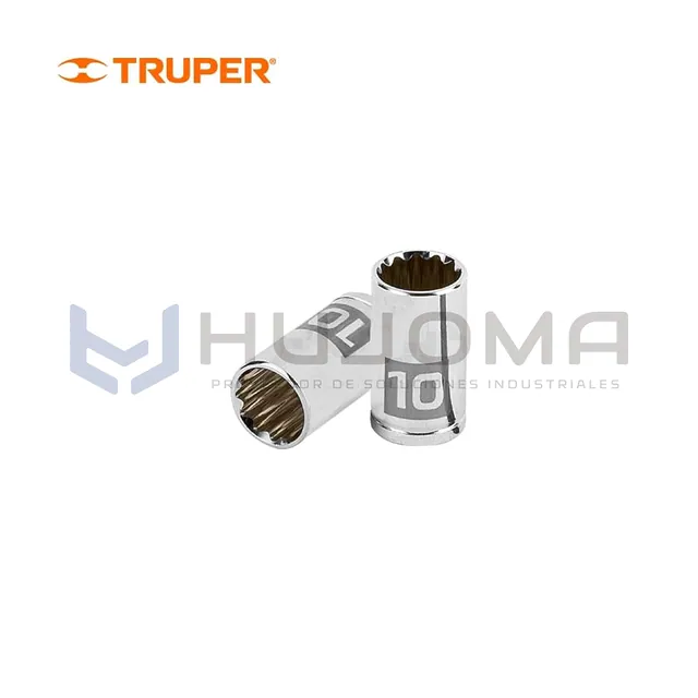 Dado Poligonal 12 Puntas 10 mm Encastre 1/4" Truper D-1410-BM