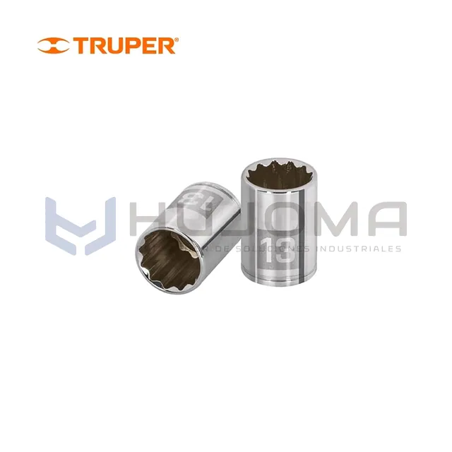 Dado Poligonal 12 Puntas 13 mm Encastre 1/4" Truper D-1413-BM
