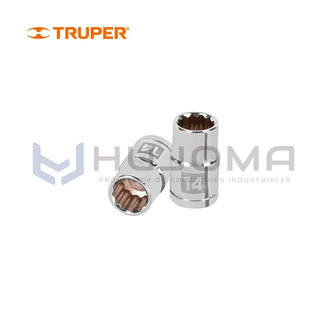 Dado Poligonal 12 Puntas 14 mm Encastre 1/2" Truper D-1214-EM