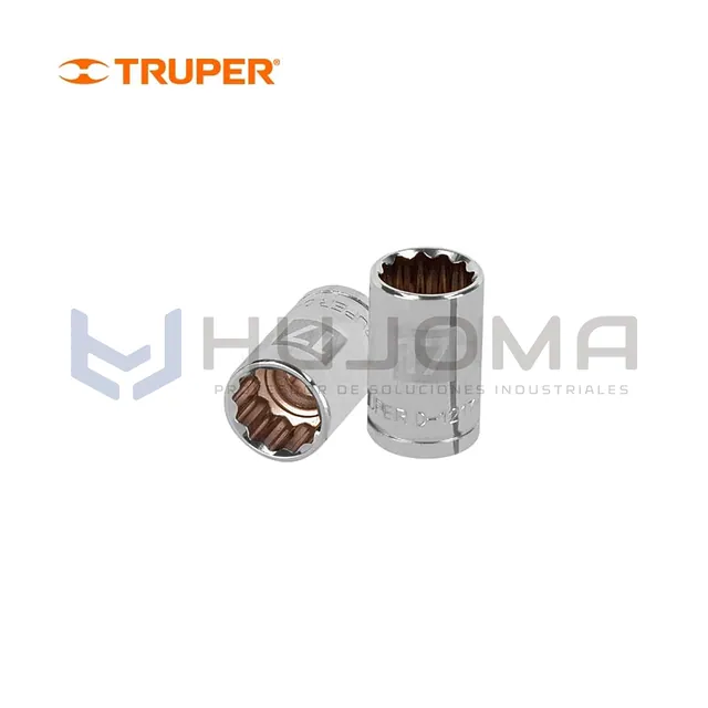Dado Poligonal 12 Puntas 17 mm Encastre 1/2" Truper D-1217-EM