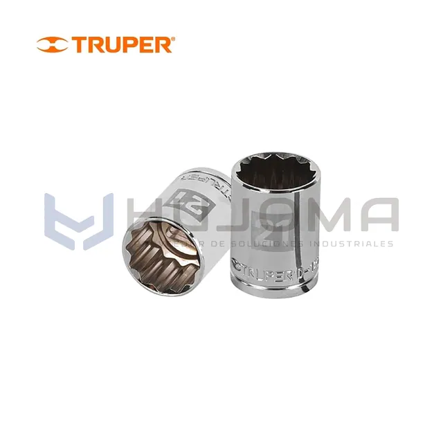 Dado Poligonal 21 mm, encaste de 1/2" Truper 13535