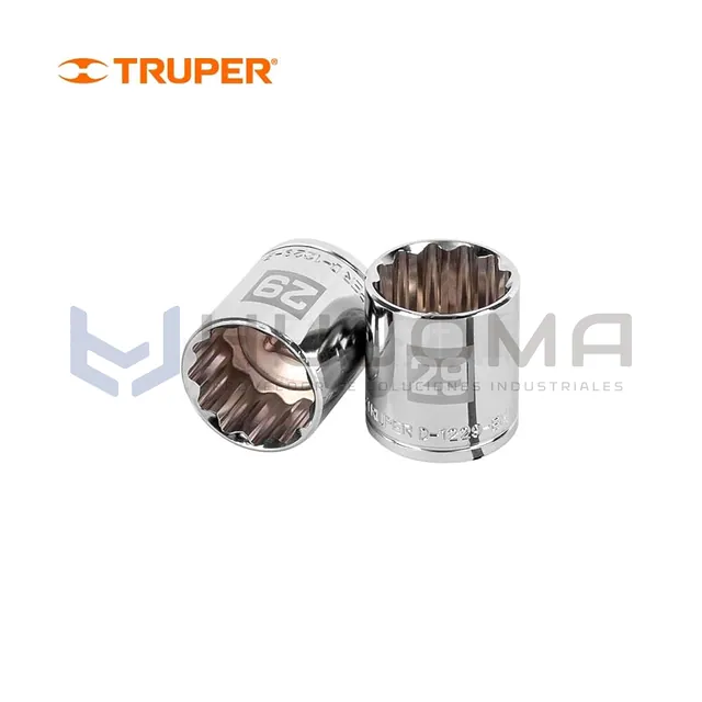 Dado Poligonal 29 mm, encaste de 1/2" Truper 13543