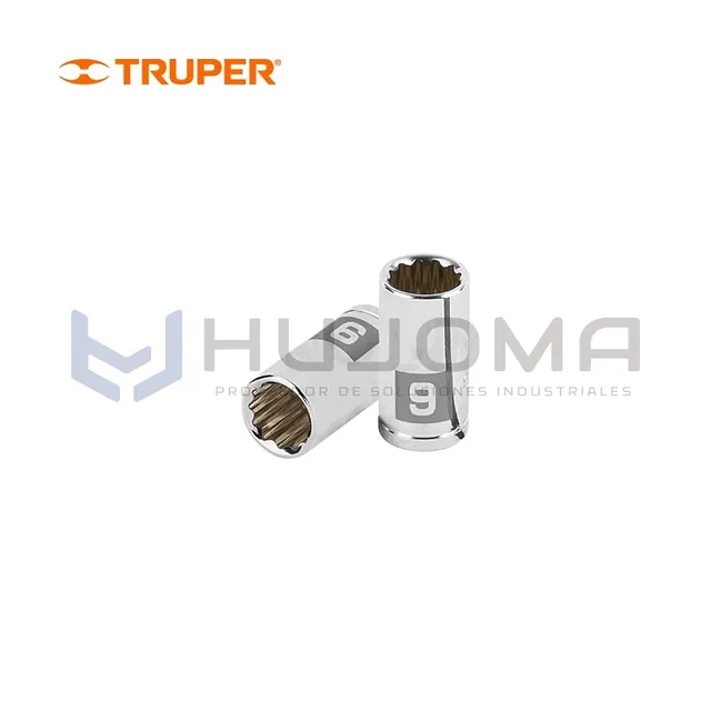 Dado Poligonal 9 mm, encaste 1/4" Truper 100981