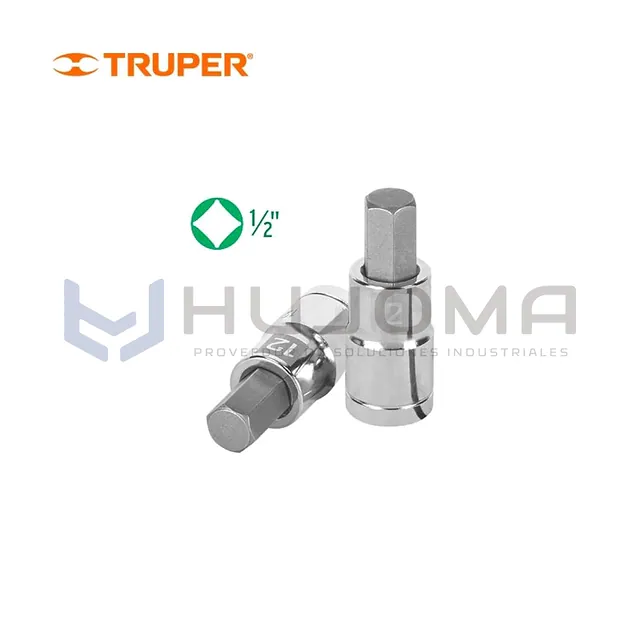 Dado Punta Hexagonal 12 mm, cuadro 1/2" Truper 13284