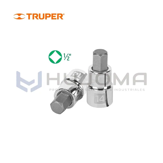 Dado Punta Hexagonal 14 mm, cuadro 1/2" Truper 13285