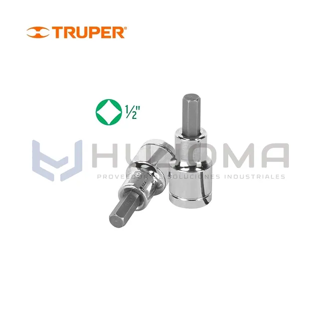 Dado Punta Hexagonal 5/16", cuadro 1/2" Truper 13252