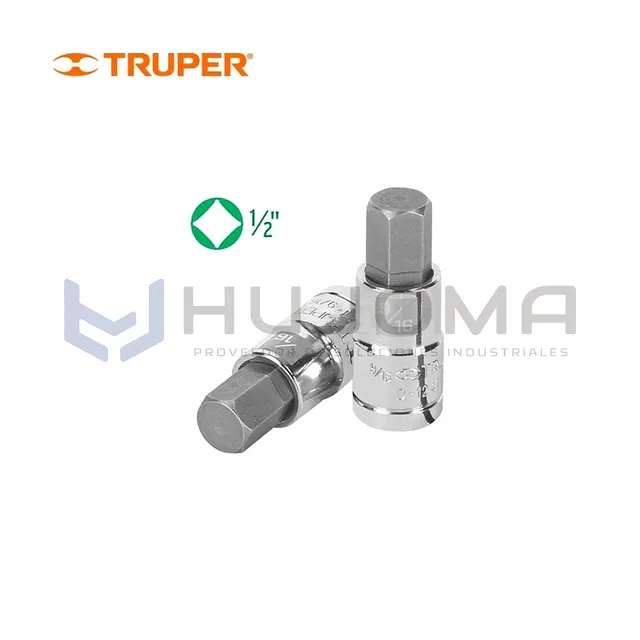 Dado Punta Hexagonal 9/16", cuadro 1/2" Truper 13256