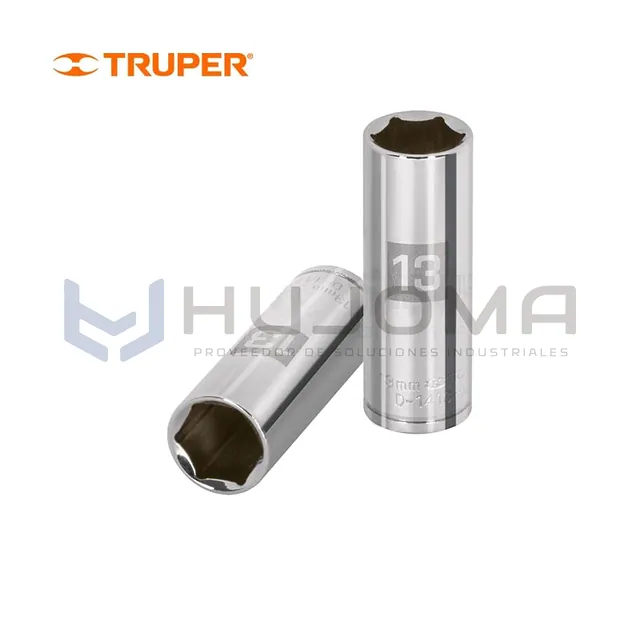 Dados largos hexagonales en mm encastre 1/4" Truper