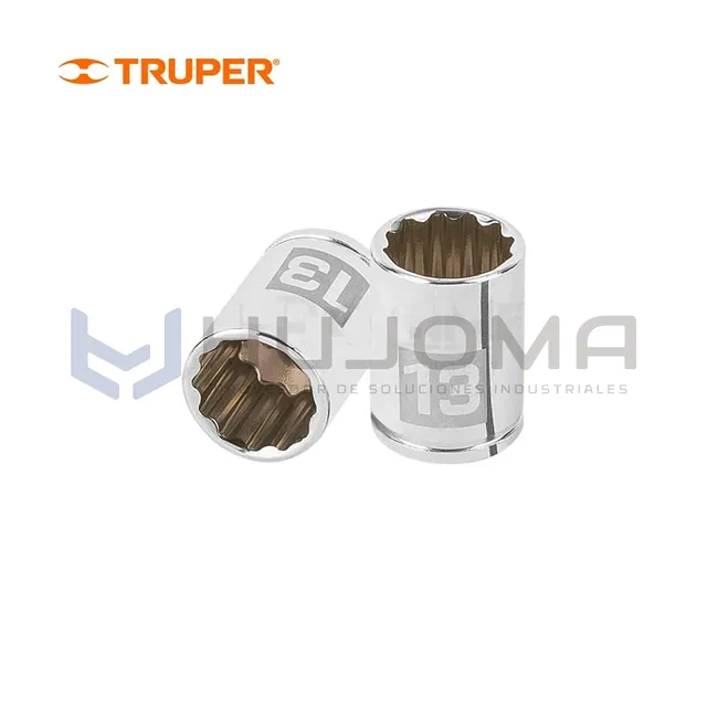 Dados poligonales en mm encastre 1/4" Truper