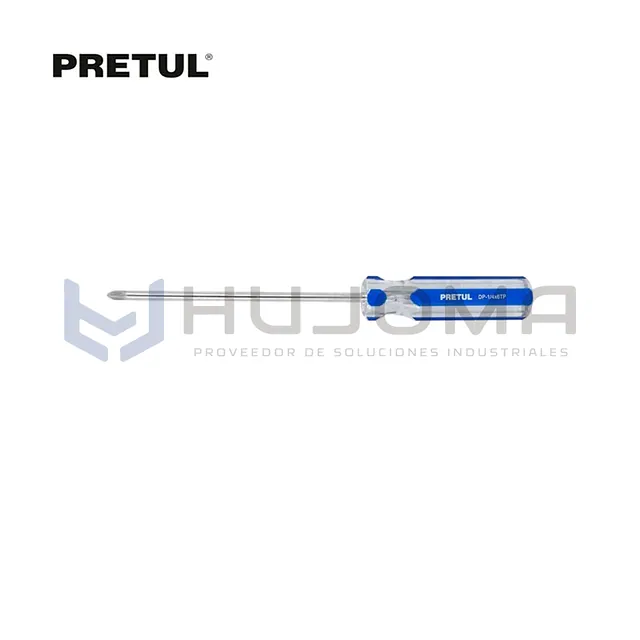Desarmador Cruz 1/4” x 6” mango PVC Pretul 21477