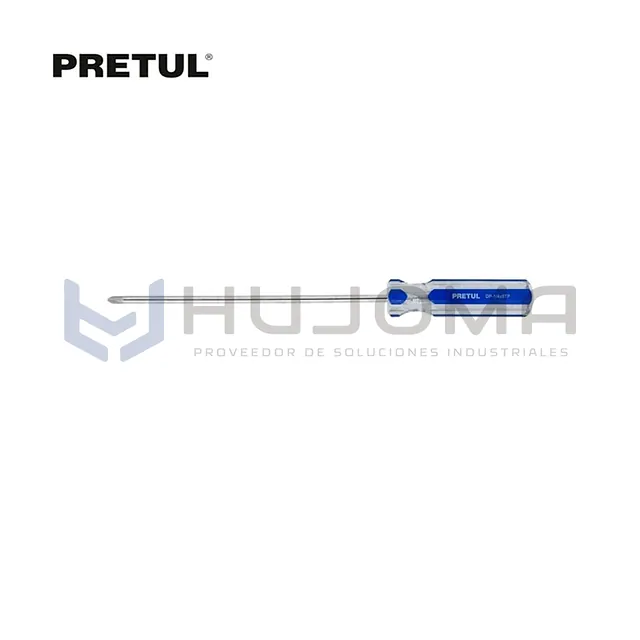 Desarmador Cruz 1/4” x 8” mango PVC Pretul 21475