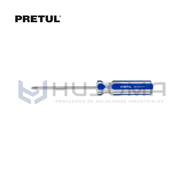 Desarmador Cruz 3/16” x 4” mango PVC Pretul 21473
