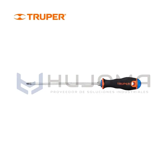 Desarmador de Cruz 1/4" x 8" Comfort Grip Truper 14082