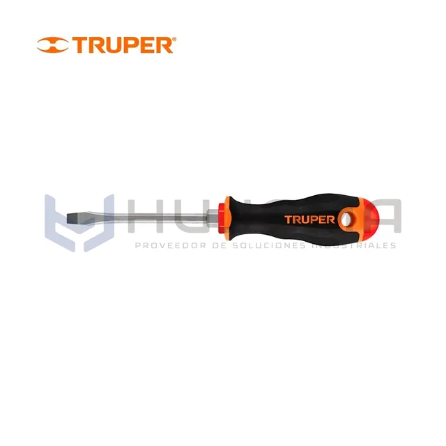 Desarmador Plano 1/4” x 4” Comfort Grip Truper 13998
