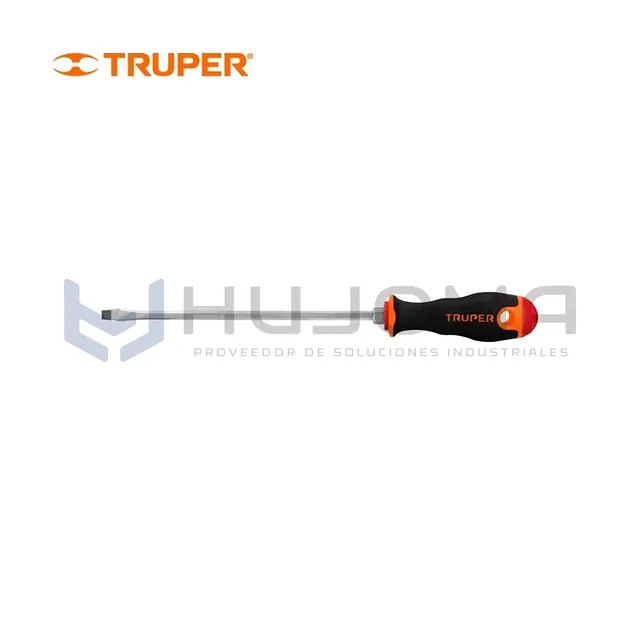 Desarmador Plano 1/4” x 8” Comfort Grip Truper 100833