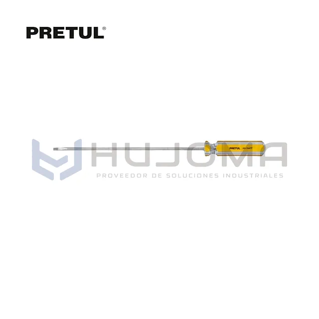 Desarmador Plano Cabinet 1/8" x 6" Mango de PVC Pretul 21465