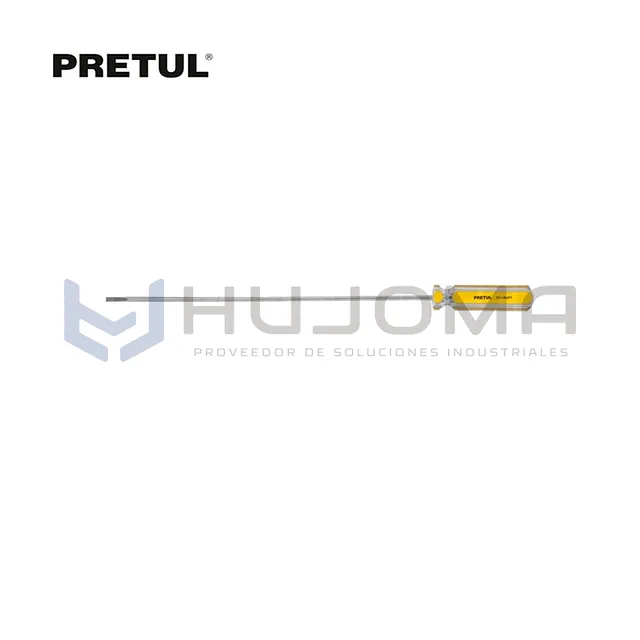 Desarmador Plano Cabinet 1/8" x 8" Mango de PVC Pretul 21466