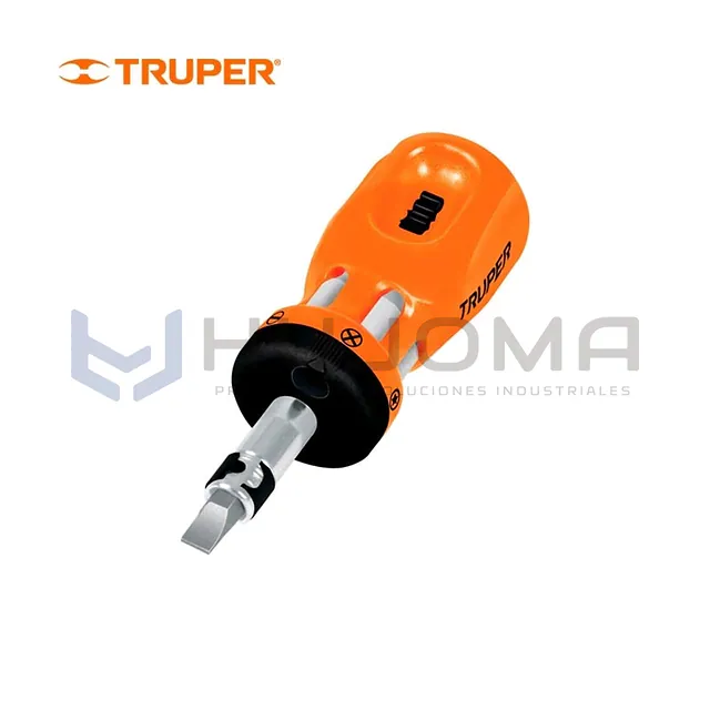 Desarmador tipo Trompo con Ratchet y 6 Puntas Dobles Truper 18193