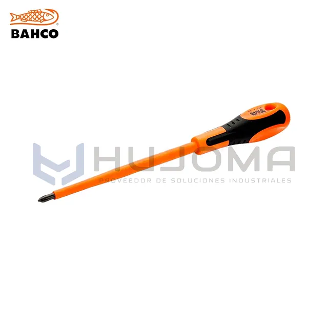 Destornillador Phillips Aislado VDE PH0 x 100 mm Bahco 625-0-100