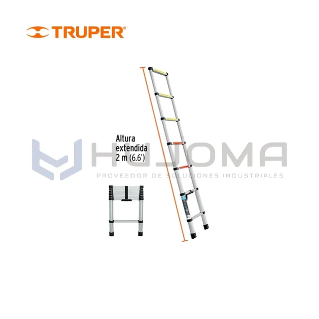 Escalera telescópica de aluminio 13 peldaños Truper 101904