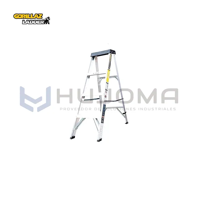Escalera Tijera de Aluminio Simple 4 Pasos Gorillaz GATS4-III