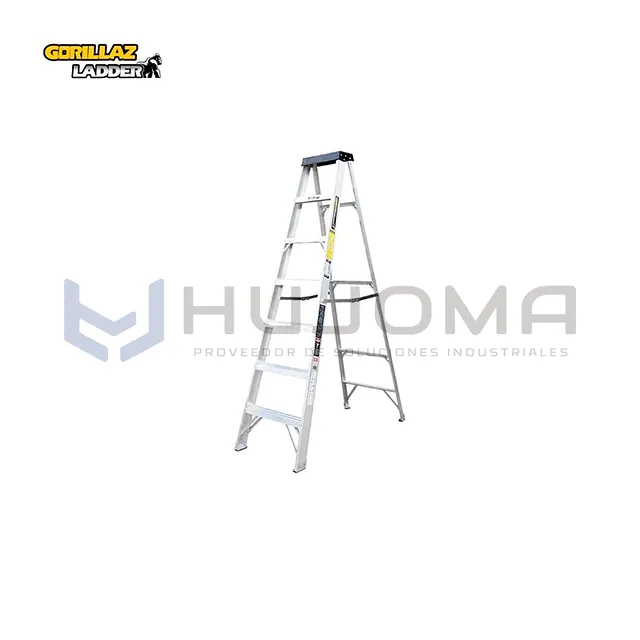 Escalera Tijera de Aluminio Simple 7 Pasos Gorillaz GATS7-II