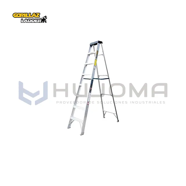 Escalera Tijera de Aluminio Simple 8 Pasos Gorillaz GATS8-II
