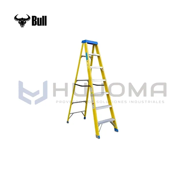 Escalera Tijera de Fibra 7 Pasos (FTS113-7I) American Bull