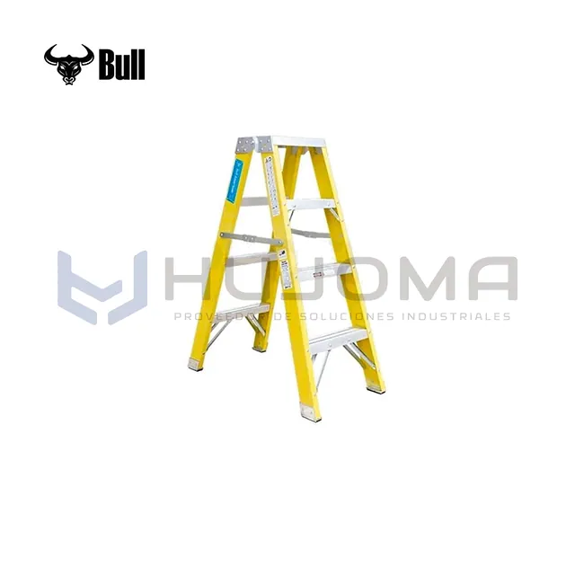Escalera Tijera Doble de Fibra 4 Pasos (FTD150-4IA) American Bull