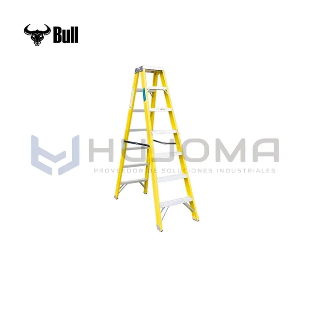 Escalera Tijera Doble de Fibra 7 Pasos (FTD150-7IA) American Bull