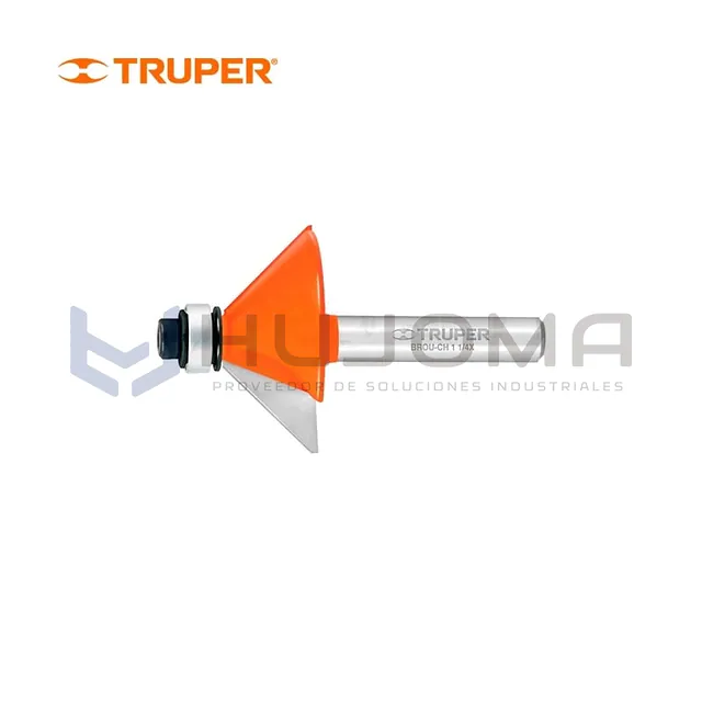 Fresa para Router Chaflán 1-1/4" con Rodaje Truper 11468