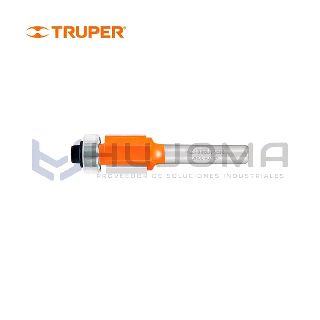 Fresa para Router Corte Recto 1/2" con Rodaje Truper 11444