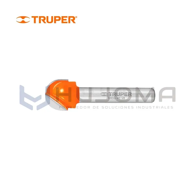 Fresa para Router Media Caña 1/2" Truper 11462