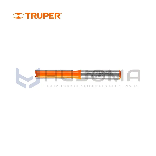 Fresa para Router Recta 2 Filos 1/4" Larga Truper 11453