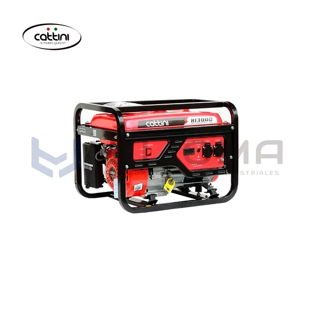 Generador Gasolinero 3.0 kW de 5.5 HP Cattini RI3000