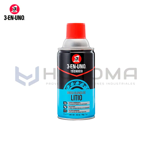 Grasa Blanca de Litio en Aerosol 3-EN-UNO Técnico