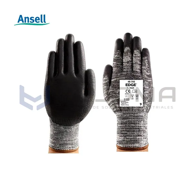 Guante Anticorte A3 con Palma de Poliuretano Ansell EDGE 48-705