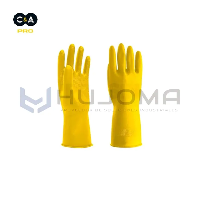 Guante de Látex para Limpieza Conveniente C-18 Amarillo C&A