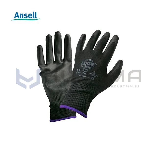 Guante de Poliuretano Negro Galga 15 Ansell EDGE 48-126