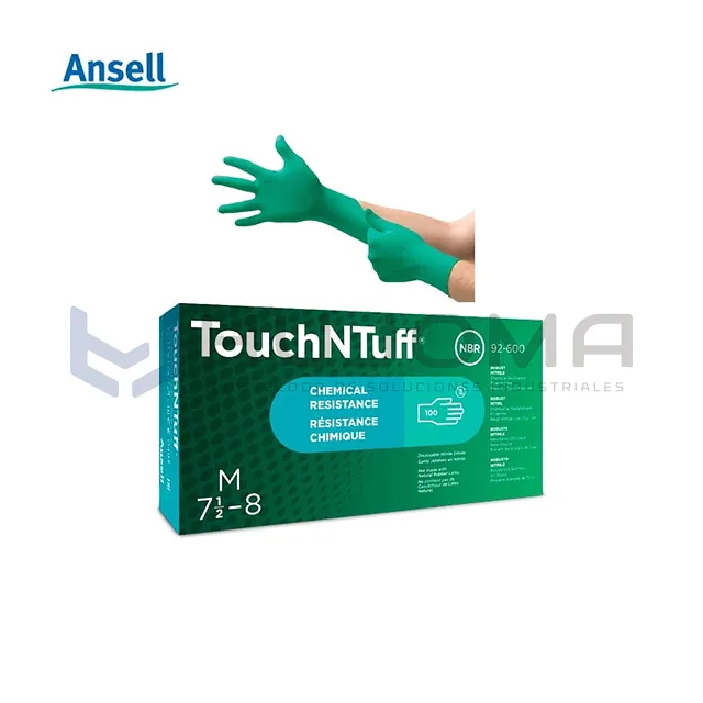 Guante Desechable de Nitrilo TouchNTuff 92-600 Ansell