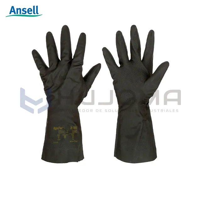 Guante Químico de Neopreno sin Soporte Ansell AlphaTec 29-865