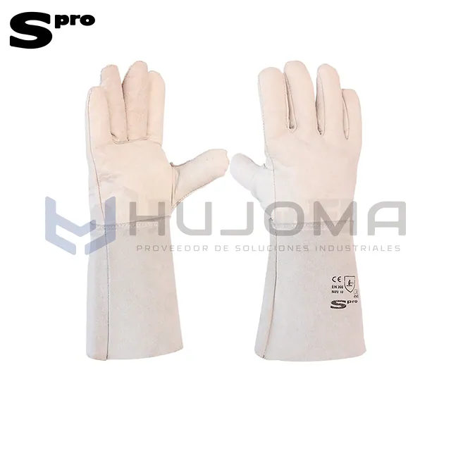 Guante Soldador TIG Badana Champagne 14" Spro