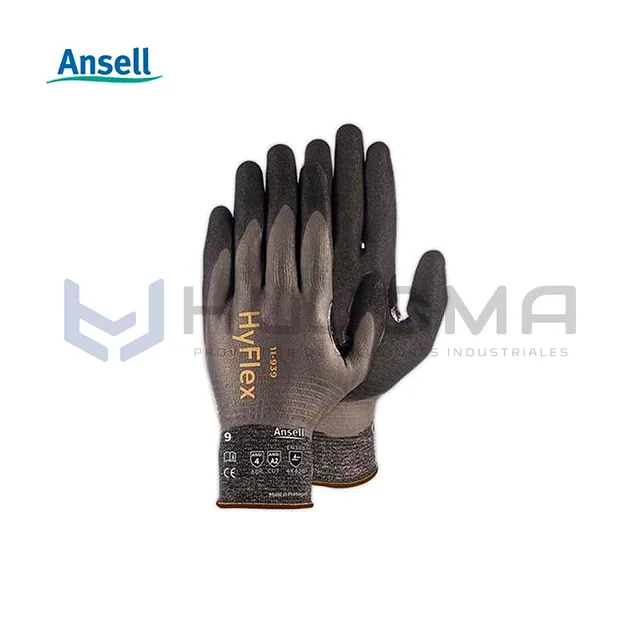 Guantes Anticorte A2 Repelentes al Aceite Ansell HyFlex 11-939