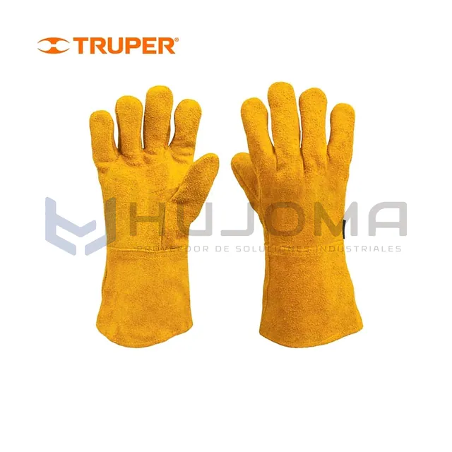 Guantes de carnaza puño largo unitalla Truper 14242