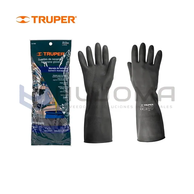 Guantes de neopreno 14" para químicos talla G Truper GU-813 (14271)