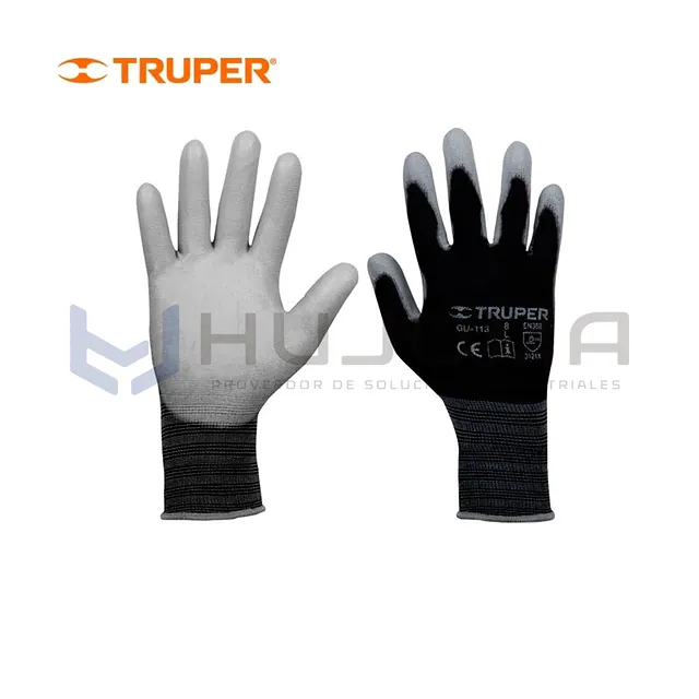 Guantes de Nylon con Palma de Poliuretano Talla G Truper 13292