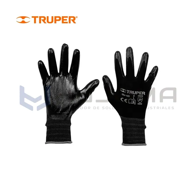 Guantes de nylon palma de nitrilo talla G Truper GU-123 (13295)