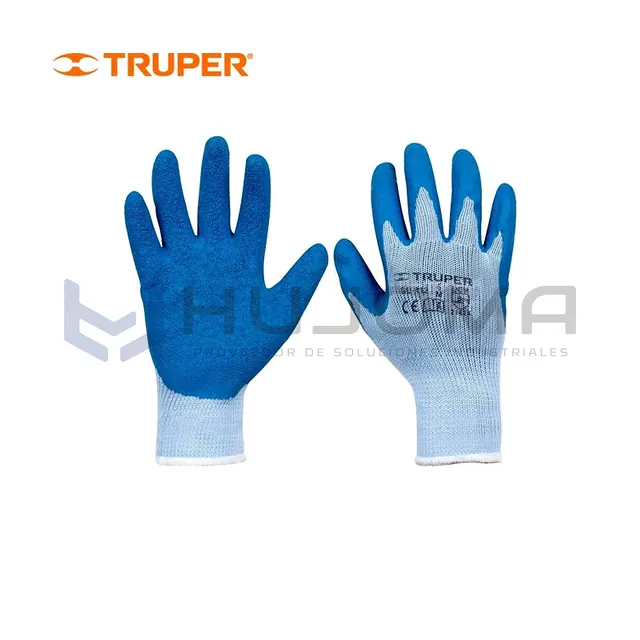 Guantes de poliéster palma de látex talla M Truper GU-412 (15266)