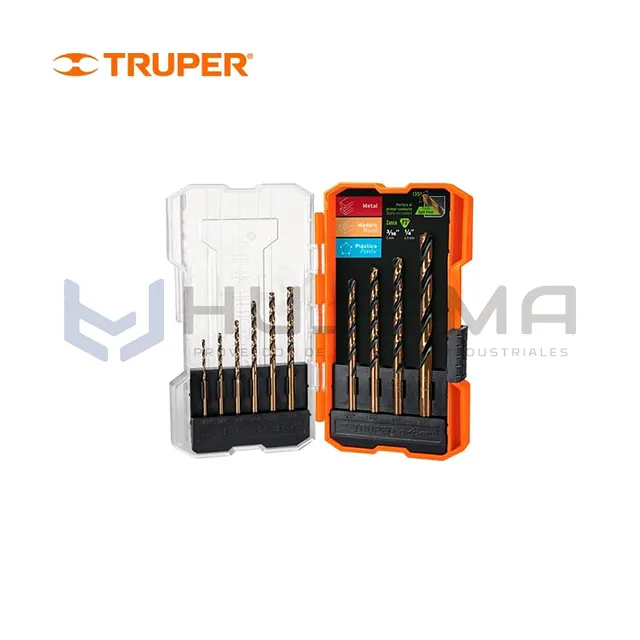 Juego de 10 brocas HSS para metal Truper Expert 11399